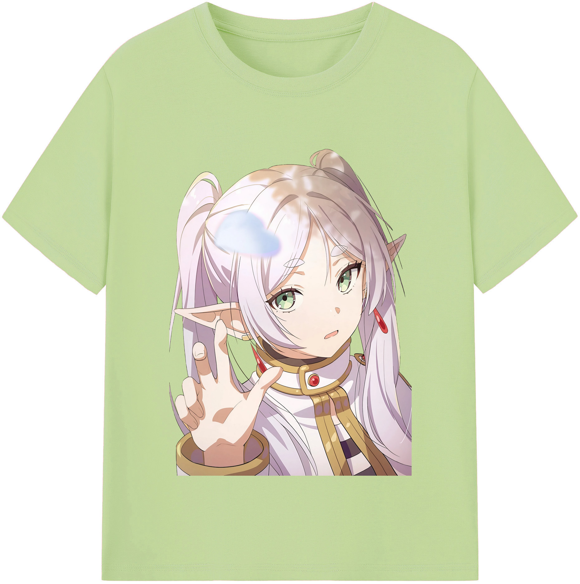 （画像用） 葬送のフリーレン Frieren 綿100％半袖Tシャツ（フロントプリント）